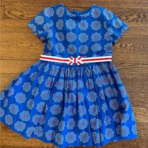 Jacadi girls cotton dress with gros-grain belt